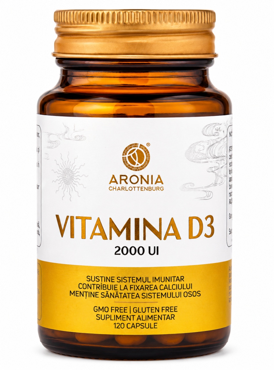 Vitamina D3 2000 UI, 120 Capsule, Aronia Charlottenburg