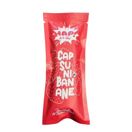 Baton Raw Vegan cu Căpșuni și Banane, 45 g, HAP de la Vlad