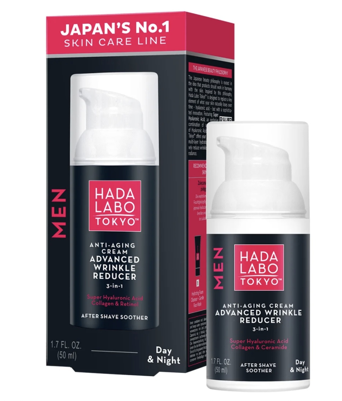 Alege Cremă Anti-Îmbătrânire Zi/Noapte pentru Bărbați, 50 ml, Hada Labo Tokyo - Best Value Produse de îngrijire personală Hada Labo Tokyo