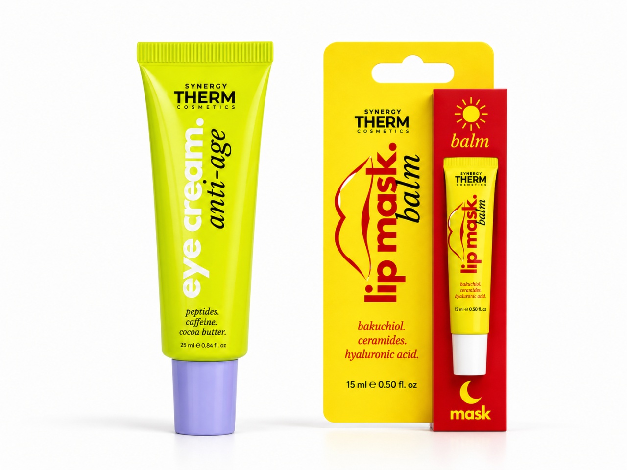 Comanda Crema antirid de ochi, 25ml + Balsam masca pentru buze Lip Mask, 15ml, Synergy Therm - Original Produse de îngrijire personală remediumfarm.ro