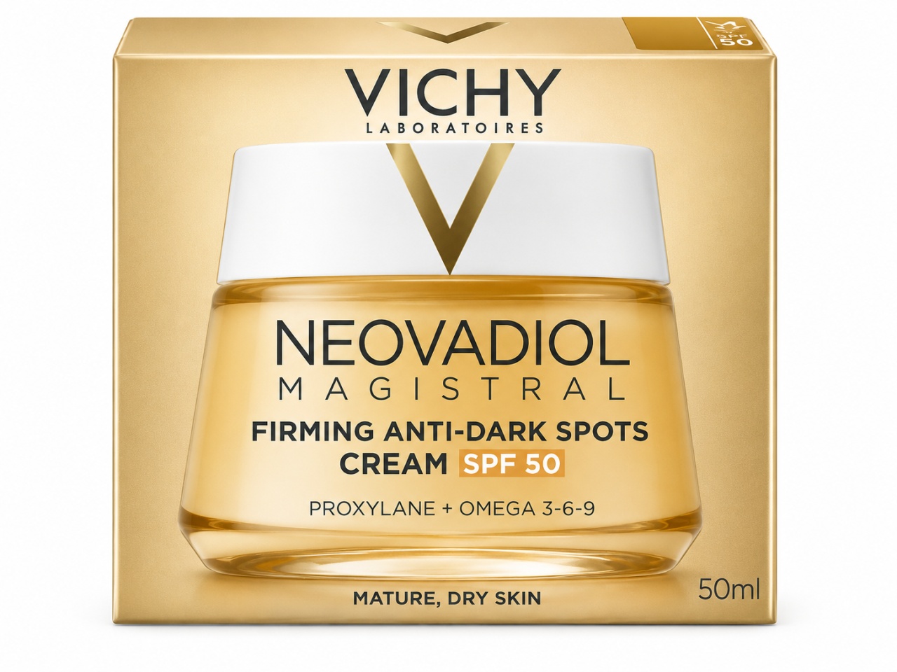 Crema de zi Fermitate si Anti-Pete Neovadiol Post-Menopause SPF50, 50ml, VICHY Produse de îngrijire personală remediumfarm.ro
