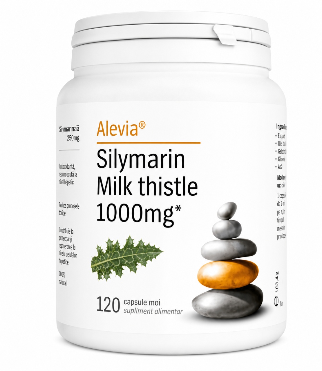 Silymarin Milk Thistle 1000 mg, 120 Capsule Moi, Alevia