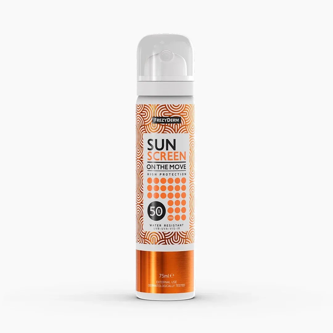 Premium Spray mist cu protectie solara SPF50 Sun Screen On The Move, 75ml, Frezyderm - Oficial Produse de îngrijire personală Frezyderm
