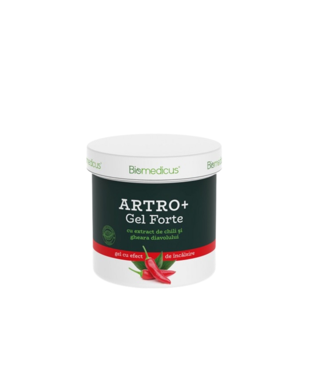 Artro+ Gel Forte efect de incalzire cu extract de chilli si gheara diavolului, 250ml, Biomedicus