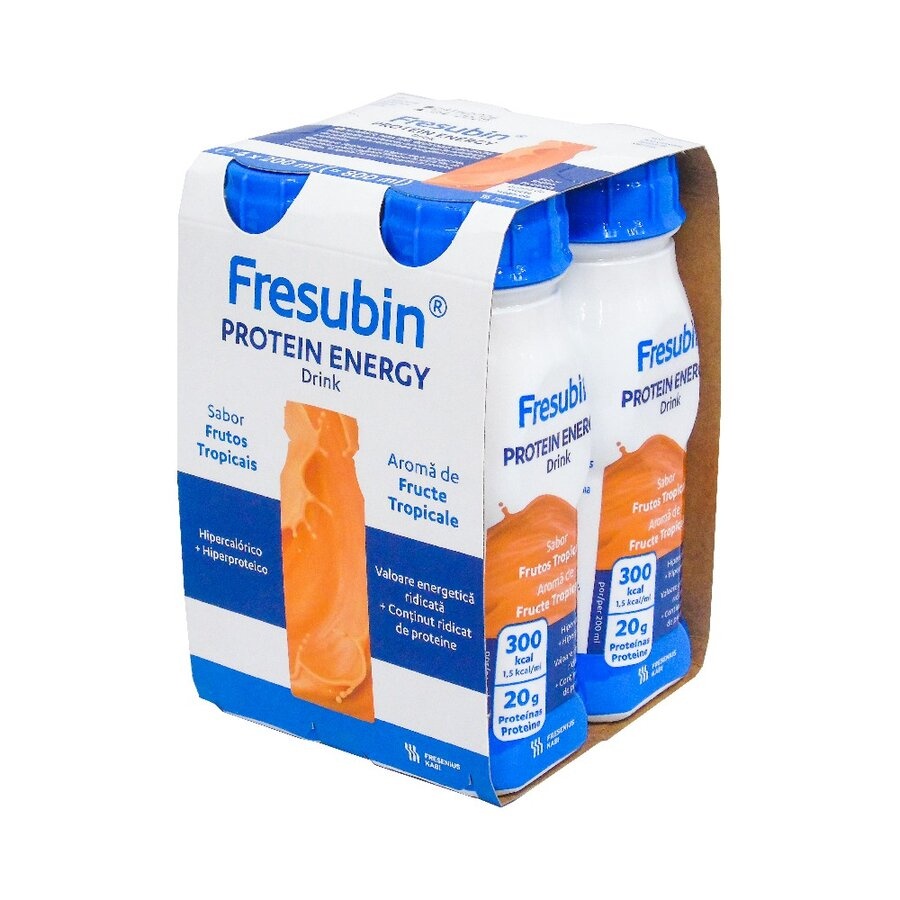 Selectie Bautura Fresubin Protein Energy 1,5kcal cu aroma de fructe tropicale, 4x200ml, Fresenius Kabi - Clasic Dietă, nutriție și alimentație sănătoasă FRESENIUS KABI