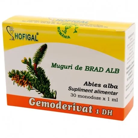 Super Pret Muguri de Brad alb Gemoderivat, 30 monodoze, Hofigal - in Stoc Remedii Naturiste HOFIGAL ROMANIA