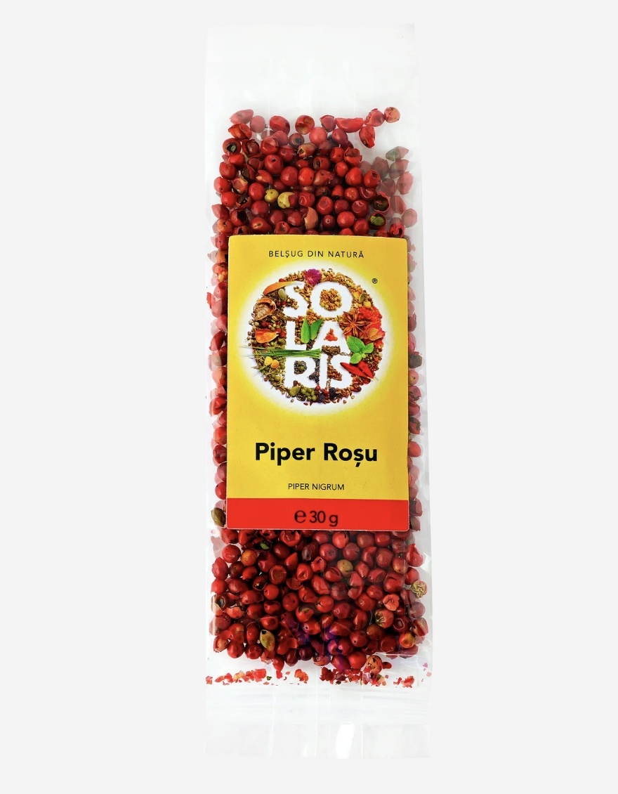 Oficial Piper Roșu Boabe, 30 g, Solaris - Online Alimente sănătoase & produse alimentare online remediumfarm.ro