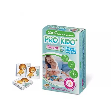Disponibil Plasturi difuzori naturali impotriva tantarilor pentru bebelusi si copii, 24 bucati, Pro Kido - Outlet Ingrijire de sezon PRO KIDO