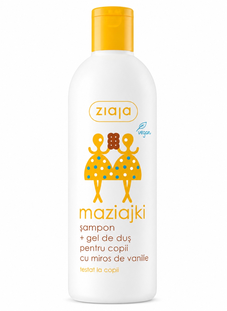 Șampon și Gel de Duș cu Aromă de Prăjituri și Înghețată pentru Copii, 400 ml, Ziaja