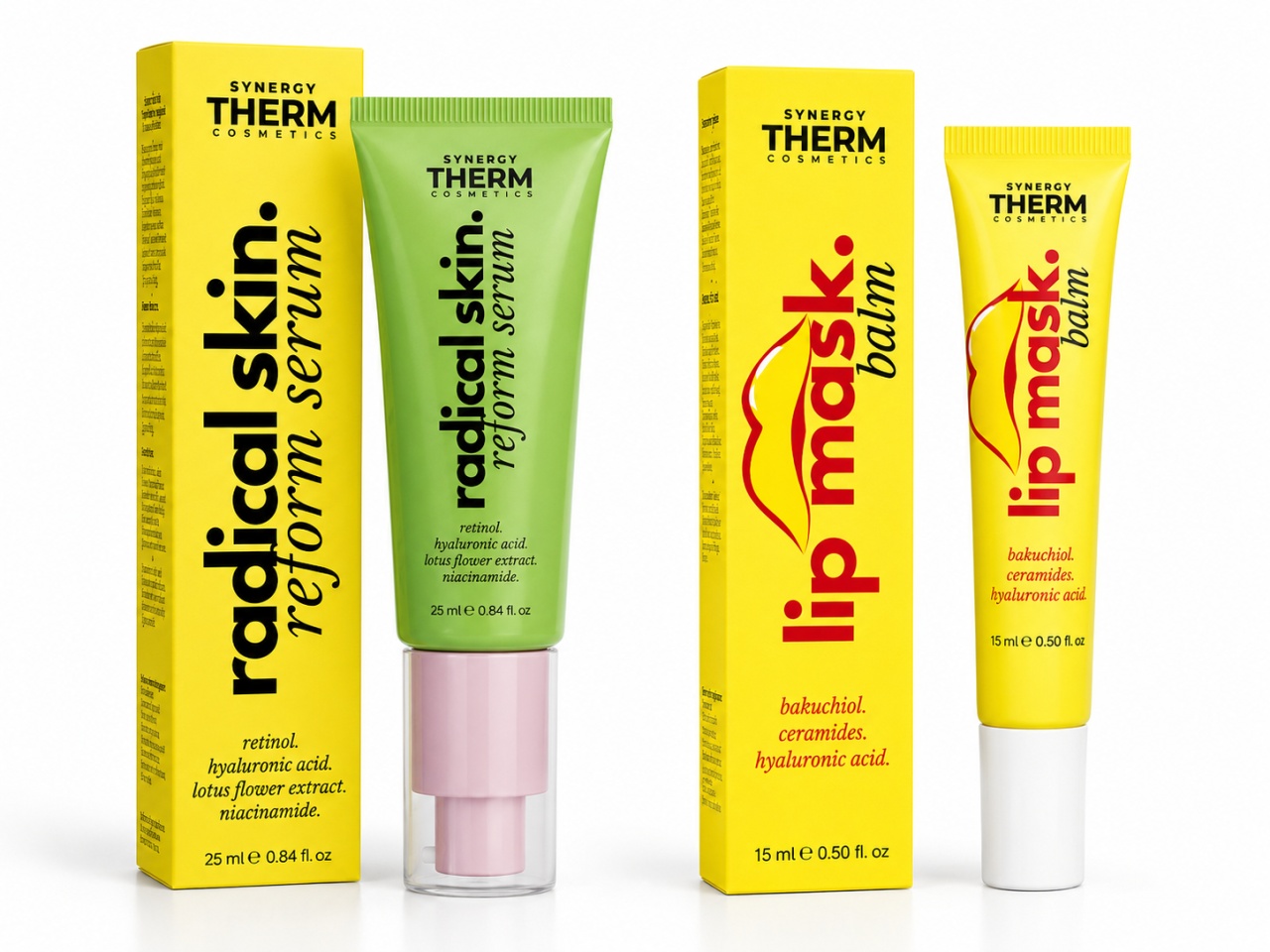 Premium Ser de Față Radical Skin Reform, 25 ml + Balsam-Mască pentru Buze Lip Mask, 15 ml, Synergy Therm - Oficial Produse de îngrijire personală remediumfarm.ro