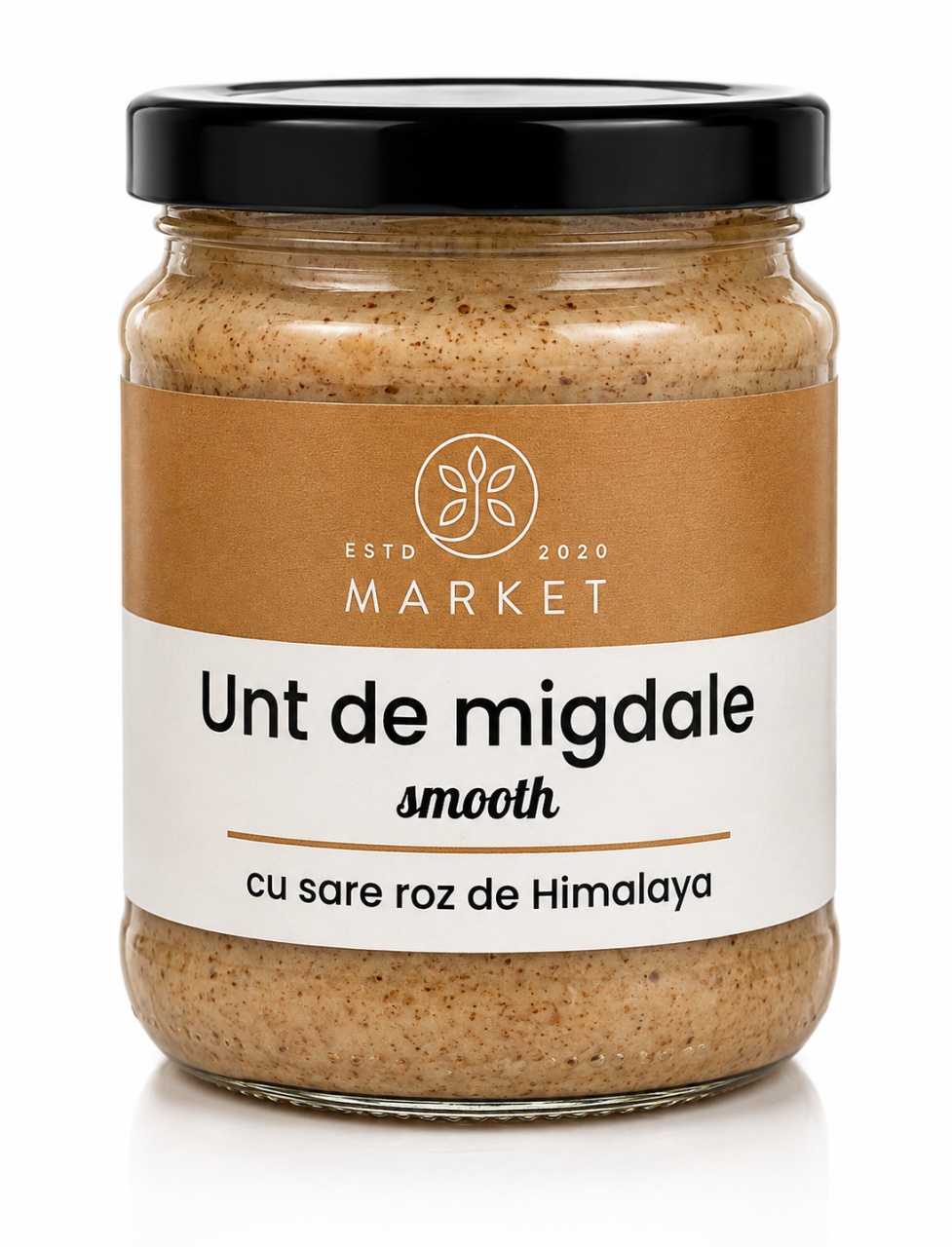 Unt de migdale usor sarat cu sare roz de Himalaya, 170g, Bio-Market