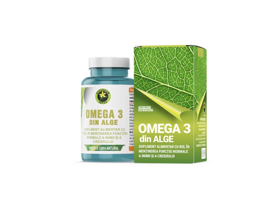 Ieftin Omega 3 din Alge, 60 Capsule, Hypericum - Update 2026 Remedii Naturiste Hypericum