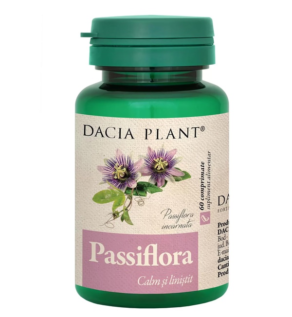 Garantat Passiflora, 60 Comprimate, Dacia Plant - Rezistent Remedii Naturiste DACIA PLANT P.F Garantat Passiflora, 60 Comprimate, Dacia Plant - Rezistent Remedii Naturiste DACIA PLANT P.F