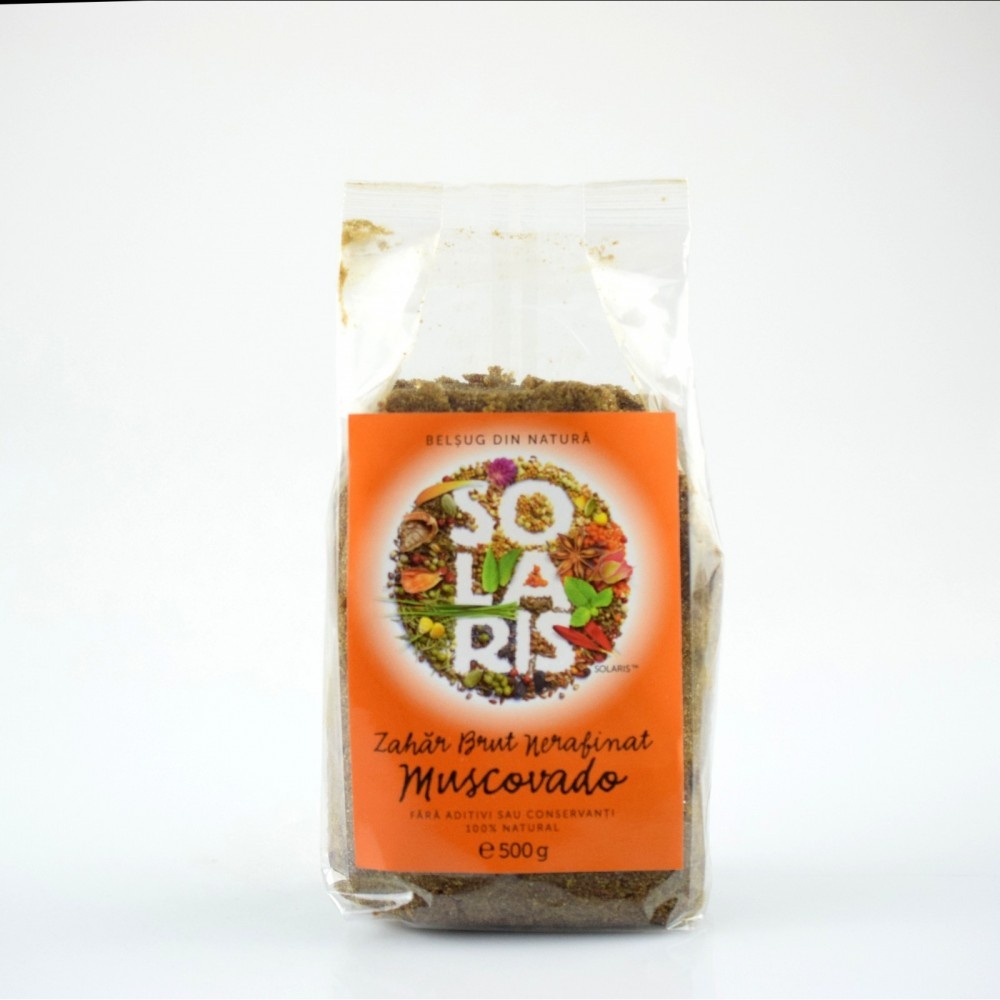Autentic SOLARIS Zahar brut nerafinat Muscovado x 500g - Perfect Alimente sănătoase & produse alimentare online remediumfarm.ro