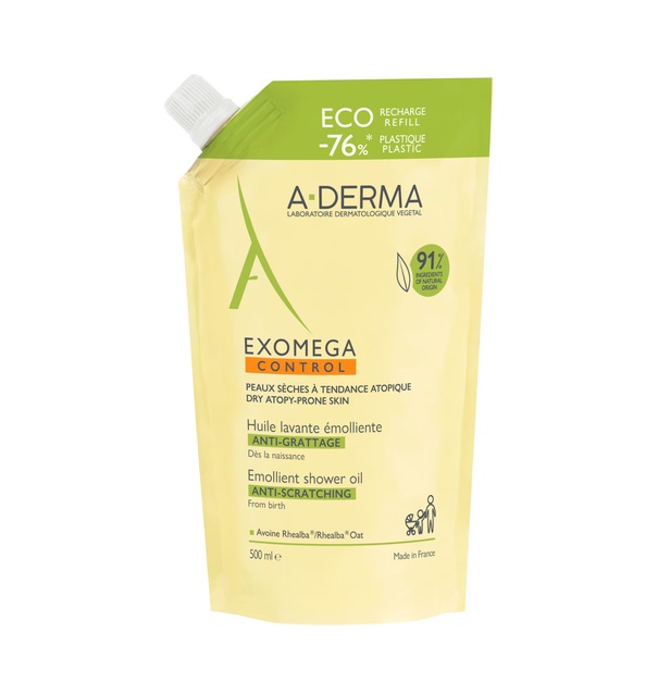Detalii A-DERMA Exomega Control Ulei de Duș, 500 ml, Rezervă Refill, Pierre Fabre - Editie Limita Produse de îngrijire personală PIERRE FABRE SANTE FRANTA