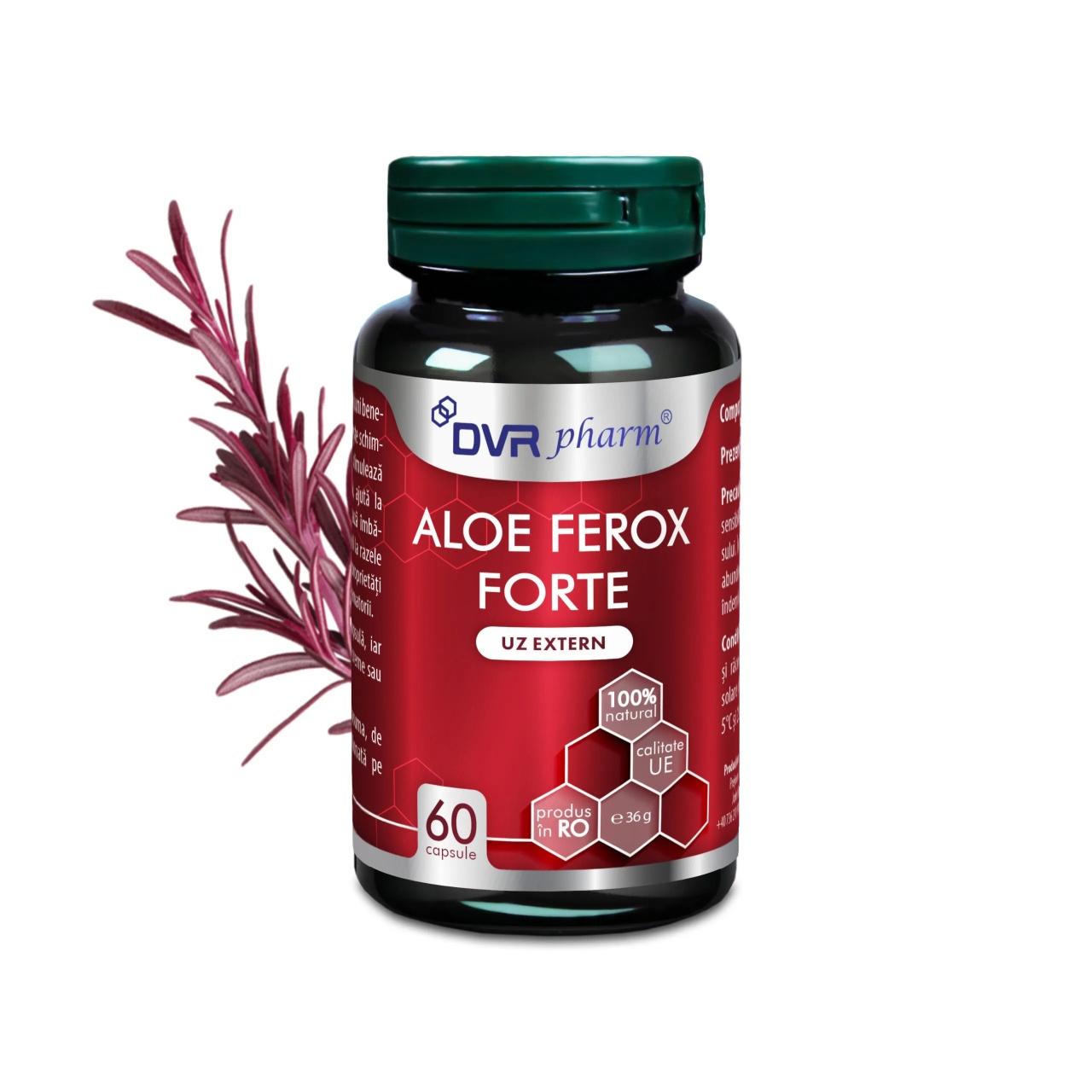 Descopera Aloe Ferox Forte pentru uz cosmetic, 60 capsule, DVR Pharm - Clasic Produse de îngrijire personală DVR PHARM
