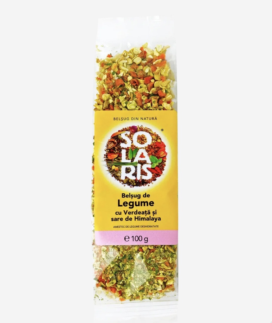 Top Belșug Legume, Verdeață și Sare de Himalaya, 100 g, Solaris - Sigilat Alimente sănătoase & produse alimentare online remediumfarm.ro