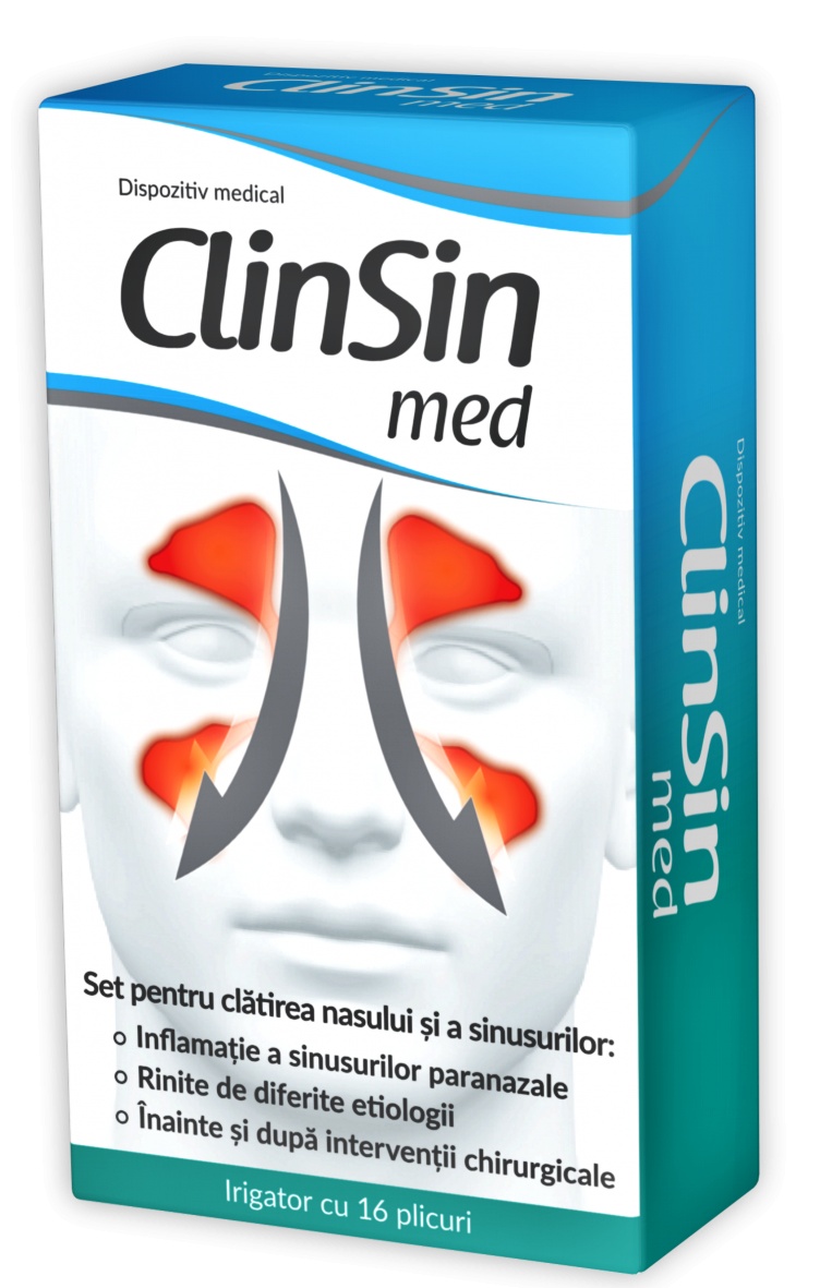 Autentic Clinsin Med, 16 plicuri + irigator, Zdrovit - Sigilat Remedii Naturiste NATUR PRODUKT PHARMA POLONIA