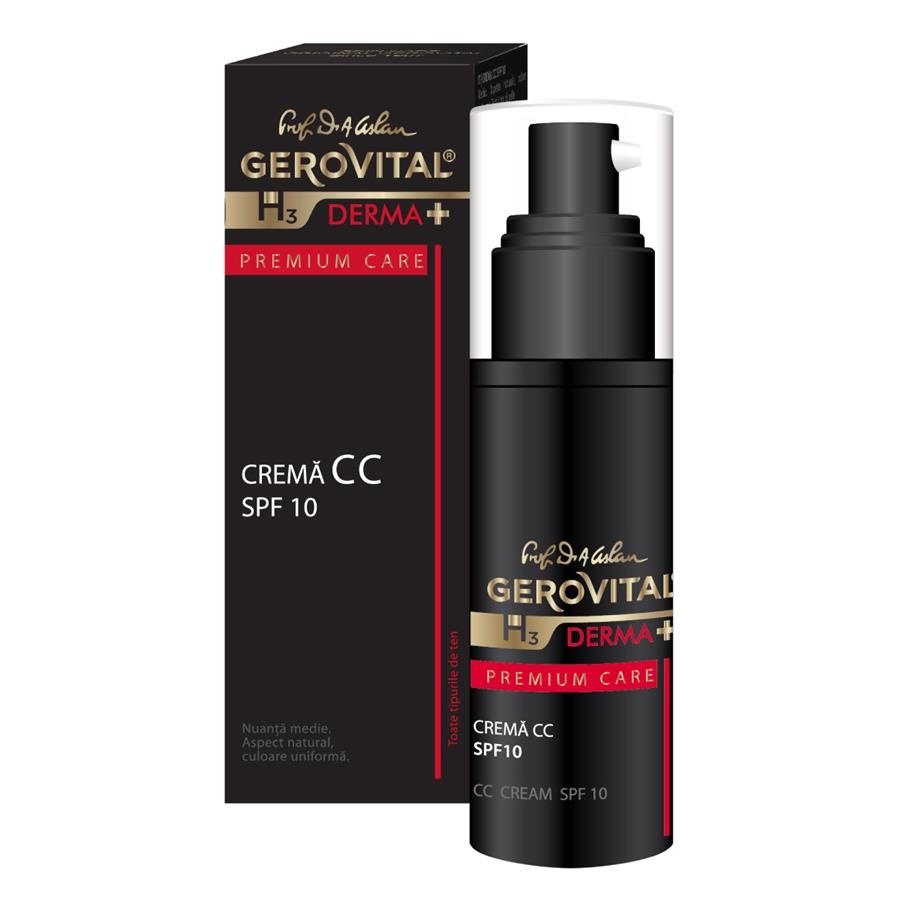 Crema CC SFP10 H3 Derma+ Premium Care, 30 ml, 483, Gerovital
