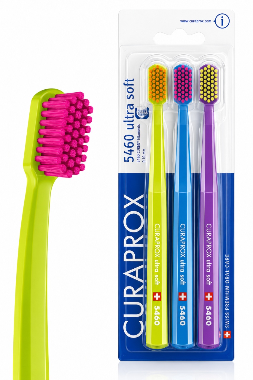 Selectie CURAPROX Set Periuțe de Dinți Ultra Soft CS 5460, 3 Bucăți, Curaden - Pack Produse de îngrijire personală CURAPROX