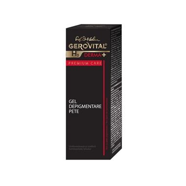 Promotie Gel depigmentare pete H3 Derma+ Premium Care, 30 ml, Gerovital 482 - Pret Special Produse de îngrijire personală FARMEC Promotie Gel depigmentare pete H3 Derma+ Premium Care, 30 ml, Gerovital 482 - Pret Special Produse de îngrijire personală FARMEC
