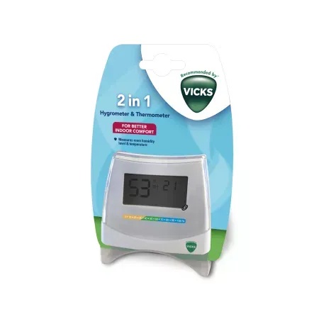 Stoc Higrometru si Termometru 2 in 1, VICKS - Verificat 100% Aparatura medicala remediumfarm.ro