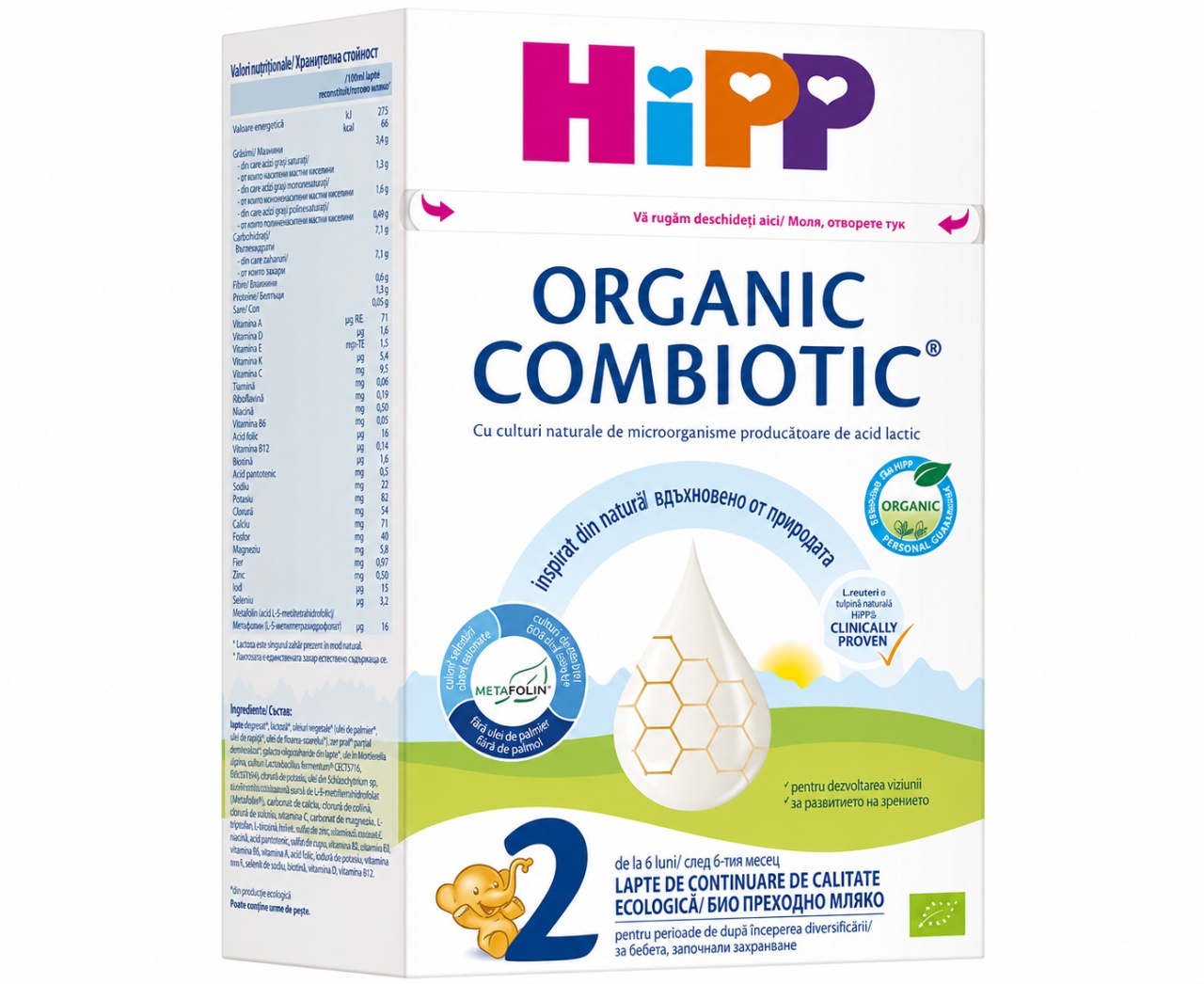 HiPP 2 Organic Combiotic Lapte Praf de Continuare, 800 g