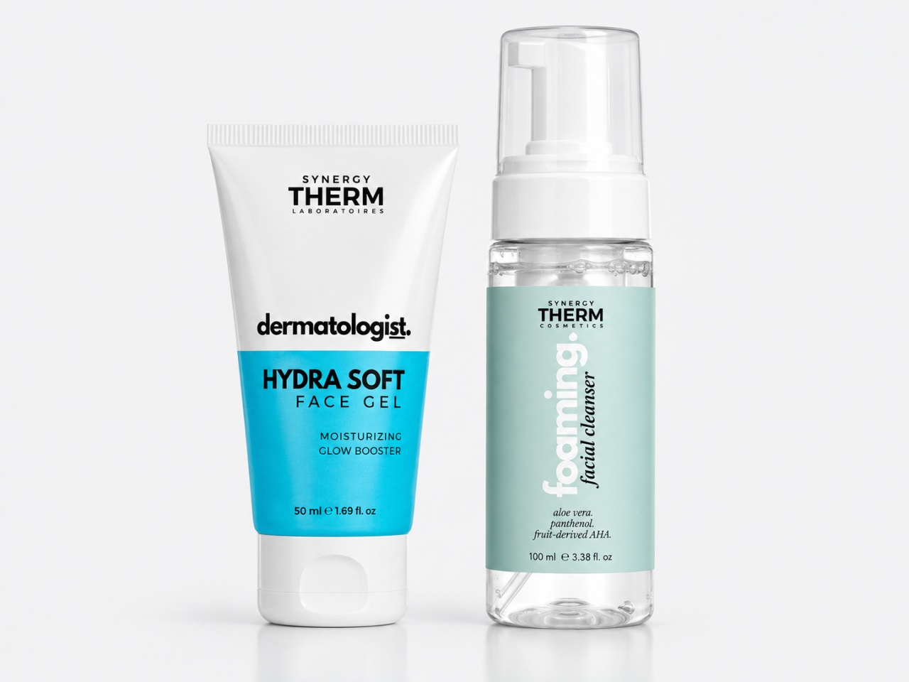 Actualizat Hydra Soft crema hidratatanta lejera, 50ml + Spuma de curatare fata mini, 100ml, Synergy Therm - Import Produse de îngrijire personală remediumfarm.ro