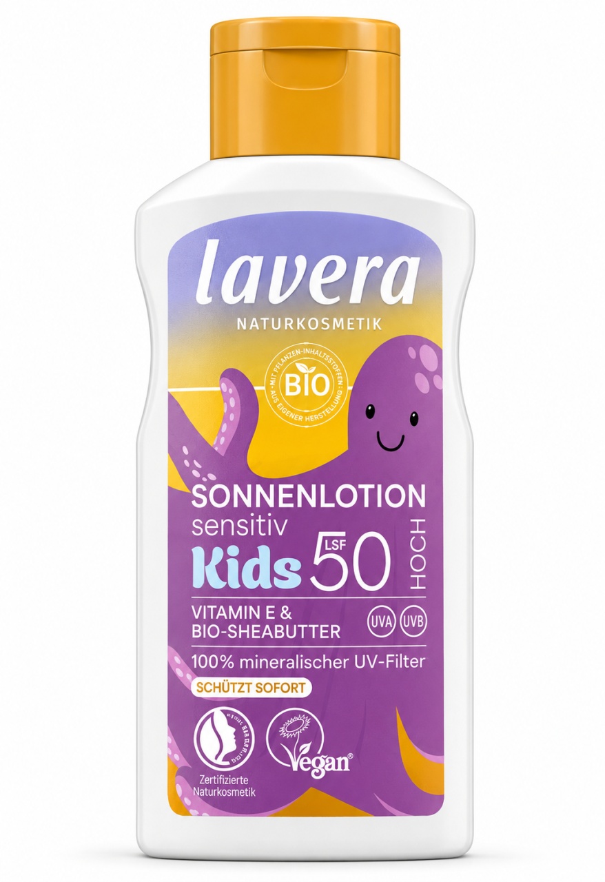 Loțiune Protecție Solară pentru Copii LSF 50, cu Unt de Shea Bio și Vitamina E, 100 ml, Lavera