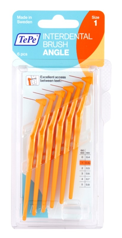 Garantat Periute Interdentare angle 0.45mm/nr 1 portocaliu, 6 bucati, TePe - Original Produse îngrijire orală remediumfarm.ro