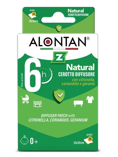 Plasturi cu Uleiuri Esențiale Naturale Alontan Natural, de la 0+ Luni, 24 Bucăți, Pietrasanta Pharma