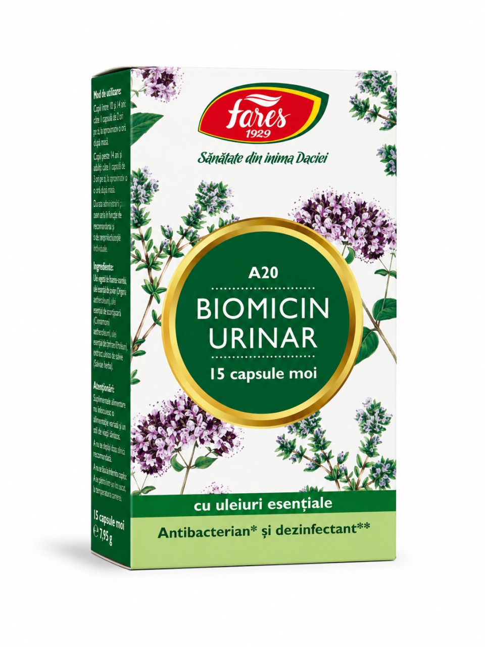 Biomicin Urinar, 15 capsule, Fares
