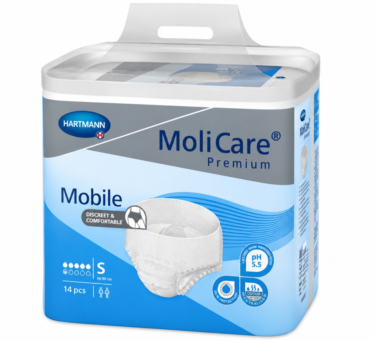 Chilot pentru incontinență MoliCare Premium Mobile 6 Drops S, 14 bucăți, Hartmann