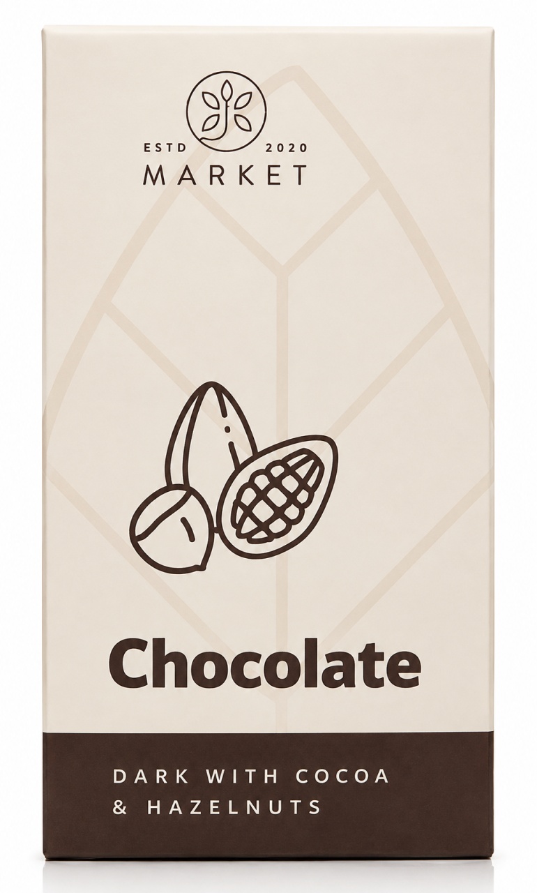 Ciocolată artizanală neagră, 100 g, Bio-Market