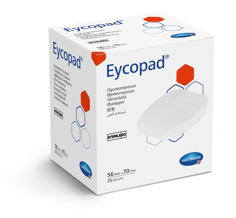 Eycopad comprese oculare 5,6 x 7cm x 25 bucati, Hartmann