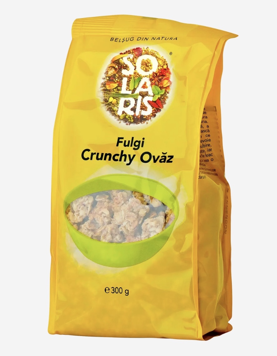 Garantat Fulgi Crunchy de Ovăz, 300 g, Solaris - Garantie Alimente sănătoase & produse alimentare online remediumfarm.ro