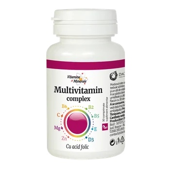 Pret Multivitamin complex cu Acid Folic, 30 comprimate, Dacia Plant - Ieftin Vitamine si suplimente DACIA PLANT P.F Pret Multivitamin complex cu Acid Folic, 30 comprimate, Dacia Plant - Ieftin Vitamine si suplimente DACIA PLANT P.F