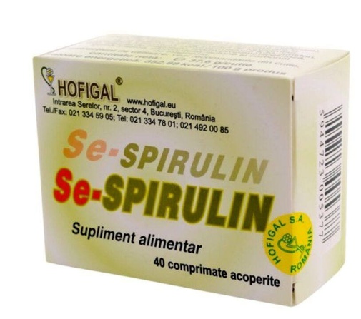 Expert Se-Spirulin, 40 Comprimate, Hofigal - Deosebit Vitamine si suplimente HOFIGAL ROMANIA