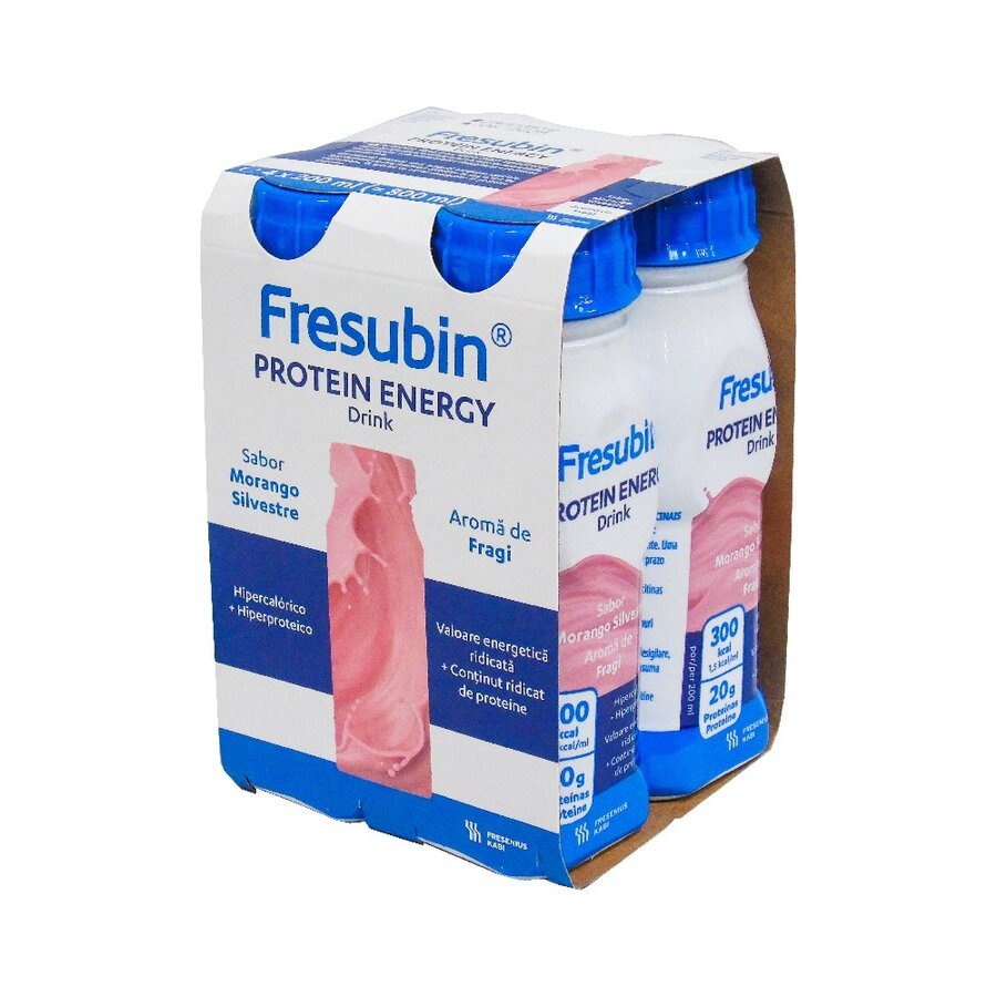Ieftin Bautura Fresubin Protein Energy cu aroma de fragi 1,5Kcal, 4x200ml, Fresenius Kabi - Garantat Dietă, nutriție și alimentație sănătoasă FRESENIUS KABI