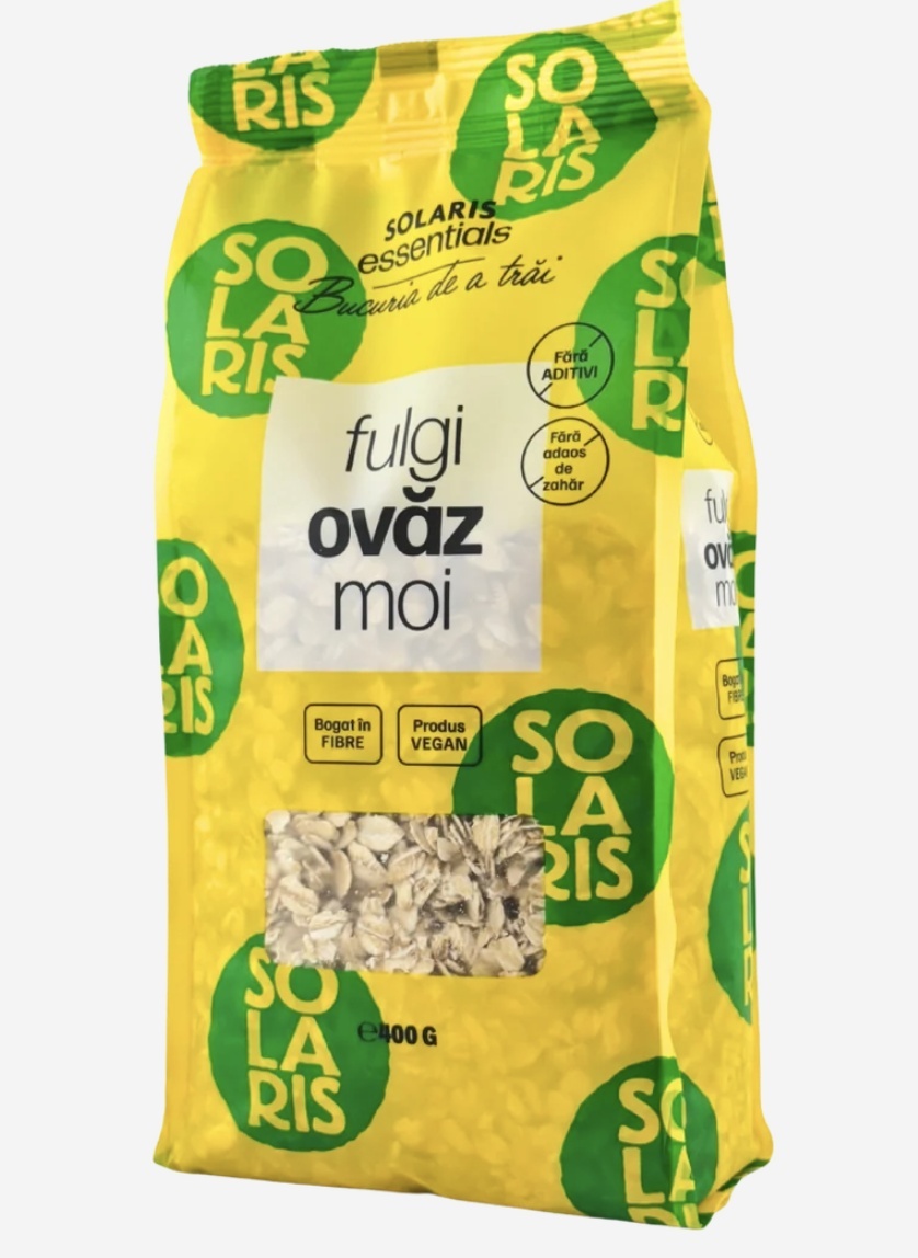 Garantat Fulgi de Ovăz Moi, 400 g, Solaris - Elegant Alimente sănătoase & produse alimentare online remediumfarm.ro