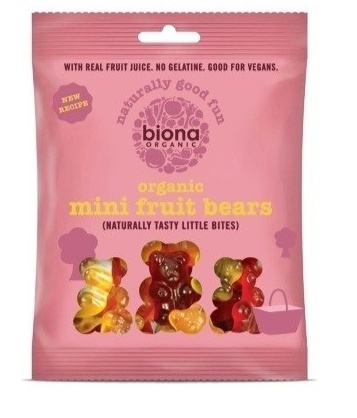 Oficial Jeleuri mini ursuleți, jeleuri, 75g, Biona - Ieftin Dietă, nutriție și alimentație sănătoasă BIONA