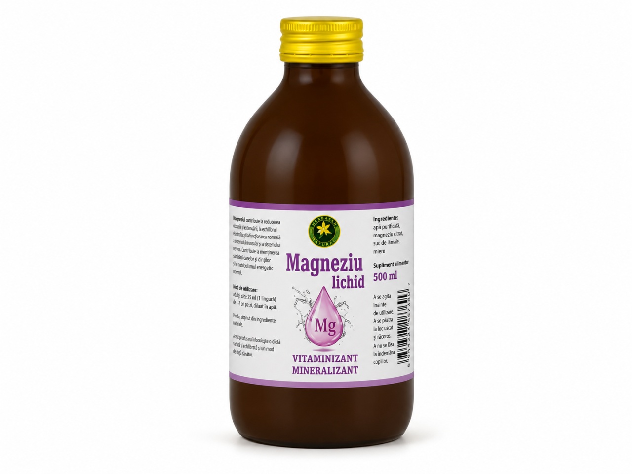 Garantat Magneziu Lichid, 500 ml, Hypericum - Calitate Vitamine si suplimente Hypericum