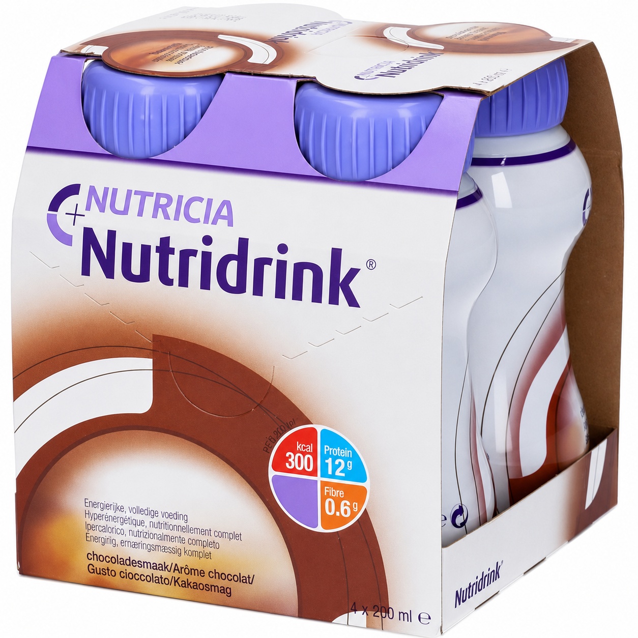 Nutridrink cu aroma de ciocolata, 4x200ml, Nutricia