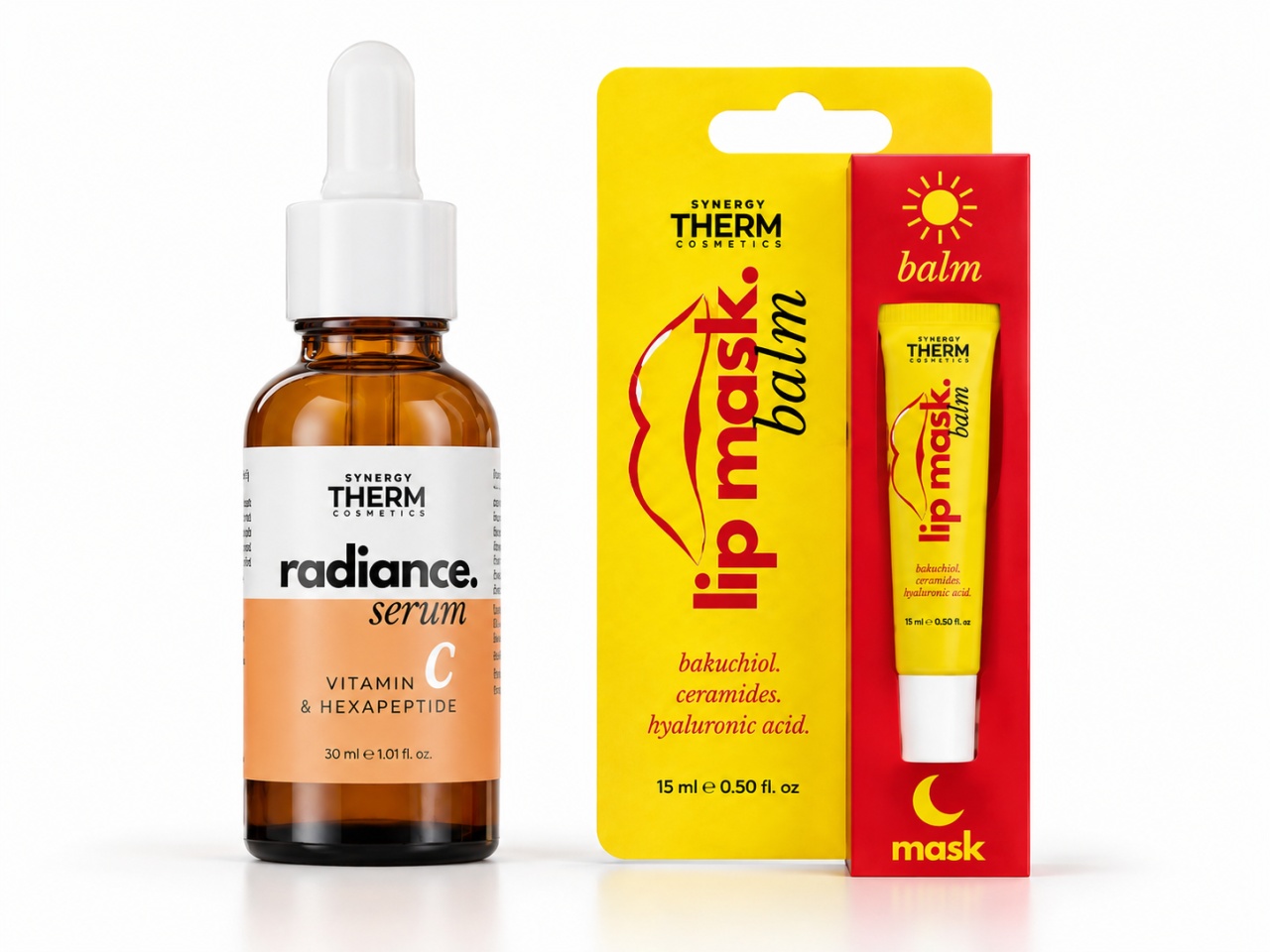 Recomandat Serum Radiance cu Vitamina C Lipozomală, 30 ml + Balsam-Mască pentru Buze Lip Mask, 15 ml, Synergy Therm - Best Buy Produse de îngrijire personală remediumfarm.ro