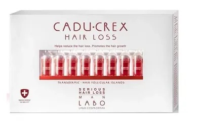 Recomandat Tratament impotriva caderii parului stadiu sever pentru barbati Cadu-Crex, 40 fiole x 3.5 ml, Labo - Pret Redus Produse de îngrijire personală Labo Cosprophar Suisse
