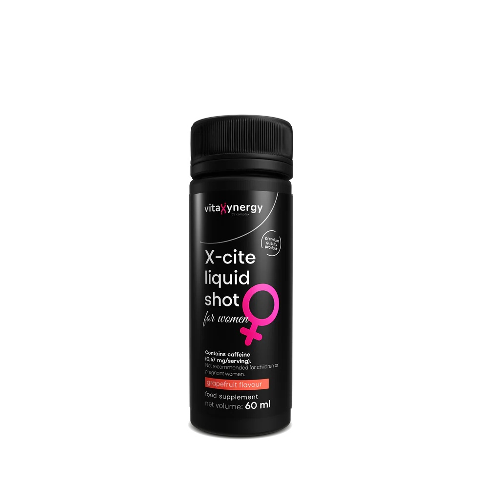 Stoc X-Cite Liquid Shot pentru femei, 60ml, 12 flacoane, VitaXynergy - Import Produse pentru cuplu și sănătate sexuală remediumfarm.ro