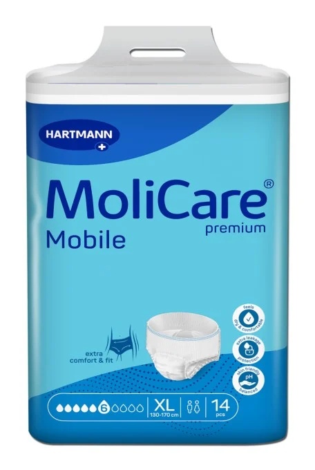 Chilot pentru incontinență MoliCare Premium Mobile 6 Drops XL, 14 bucăți, Hartmann