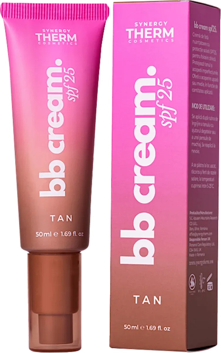 Premium Crema de fata coloranta BB Cream Tan SPF25 , 50ml, Synergy Therm - Distribuitor Produse de îngrijire personală remediumfarm.ro
