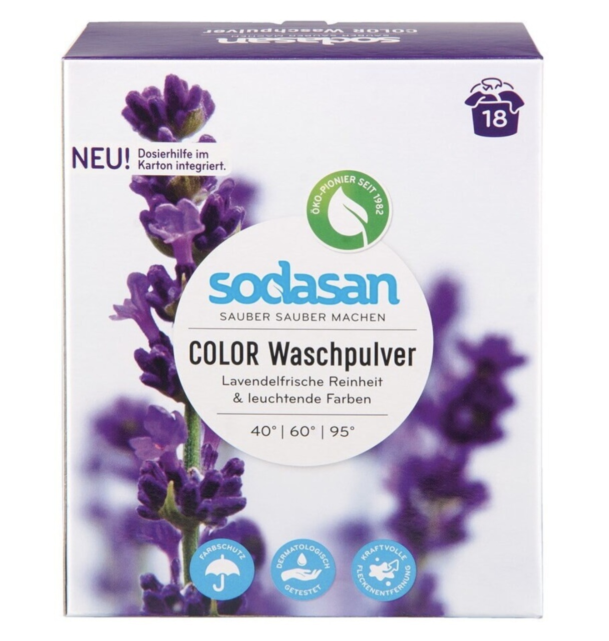 Detergent Pudră Eco pentru Rufe Colorate cu Lavandă, 1,01 kg, Sodasan Produse de îngrijire personală remediumfarm.ro