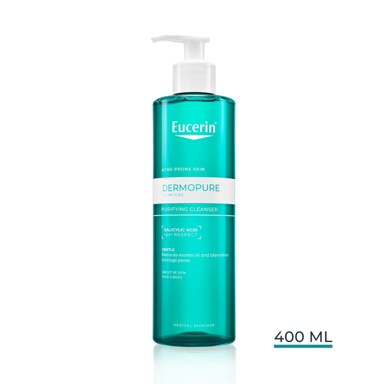 Gel de curatare purifiant cu acid salicilic Dermo Pure, 400ml, Eucerin